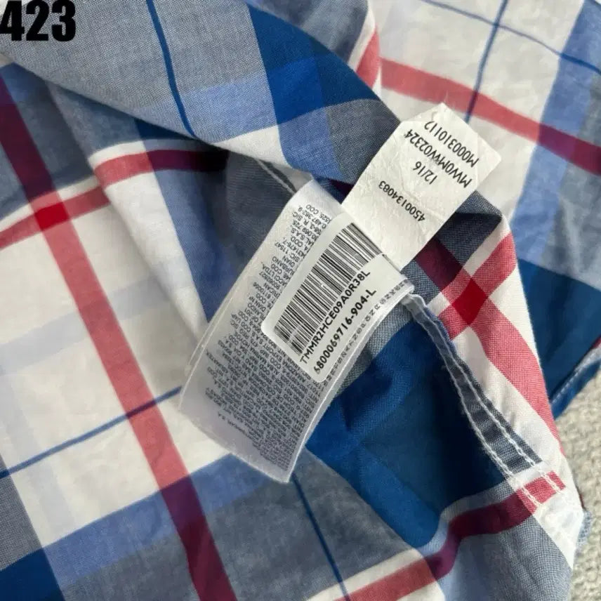 [BUNJANG] Tommy Hilfiger Checkered Short Sleeve Shirt / 타미힐피거 체크 반팔 셔츠 100