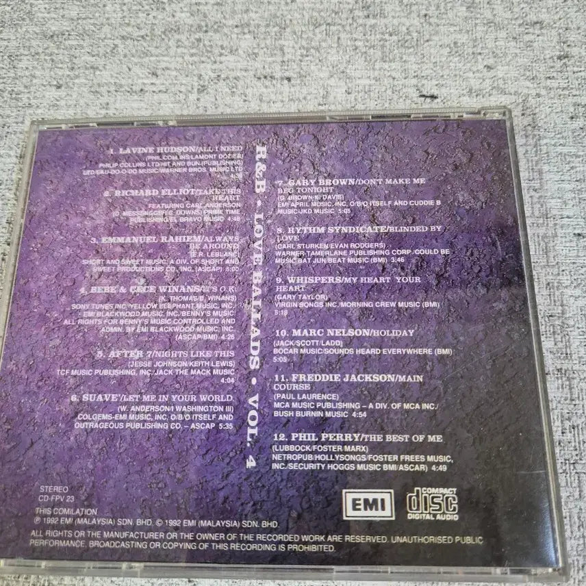 [BUNJANG] R&amp;B Love Ballads Vol. 4 Compilation CD / R&amp;B Love Ballads Vol 4 알앤비 발라드 컴필레이션 CD