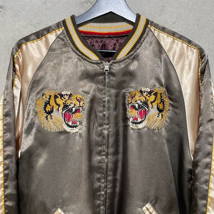 [BUNJANG] Dragonfly Tiger Sun Rise Reversible Souvenir Jacket / 드래곤 플라이 타이거 선 라이즈 수베니어 리버시블 자켓