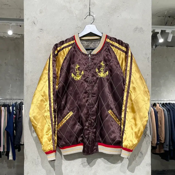 [BUNJANG] Dragonfly Tiger Sun Rise Reversible Souvenir Jacket / 드래곤 플라이 타이거 선 라이즈 수베니어 리버시블 자켓
