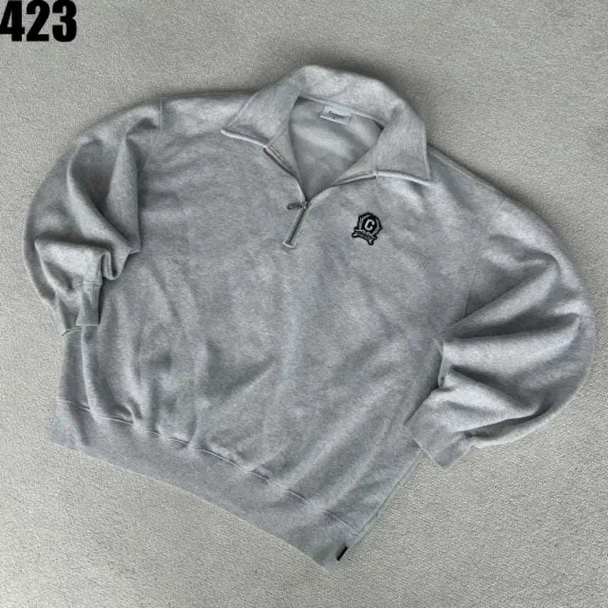 [BUNJANG] Covernat Half Zip-Up Sweatshirt Gray L / 커버낫 하프집업 맨투맨 그레이 L