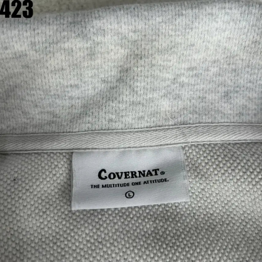 [BUNJANG] Covernat Half Zip-Up Sweatshirt Gray L / 커버낫 하프집업 맨투맨 그레이 L