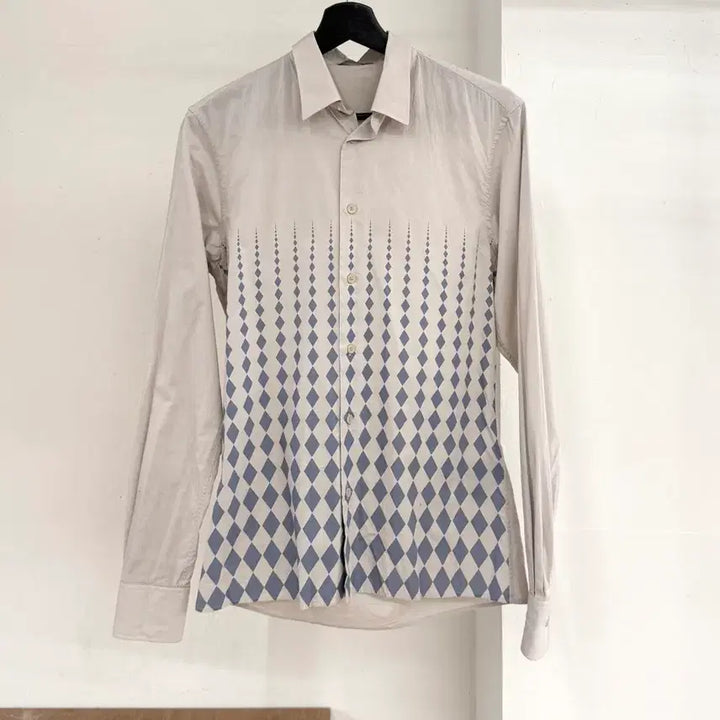 [BUNJANG] Bottega Veneta Diamond Pattern Shirt / 보테가 베네타 웜그레이 다이아몬드 패턴 셔츠