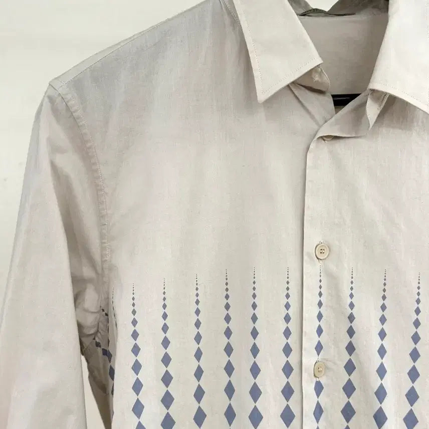 [BUNJANG] Bottega Veneta Diamond Pattern Shirt / 보테가 베네타 웜그레이 다이아몬드 패턴 셔츠