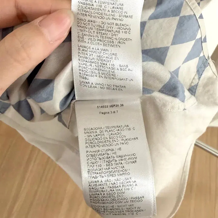 [BUNJANG] Bottega Veneta Diamond Pattern Shirt / 보테가 베네타 웜그레이 다이아몬드 패턴 셔츠