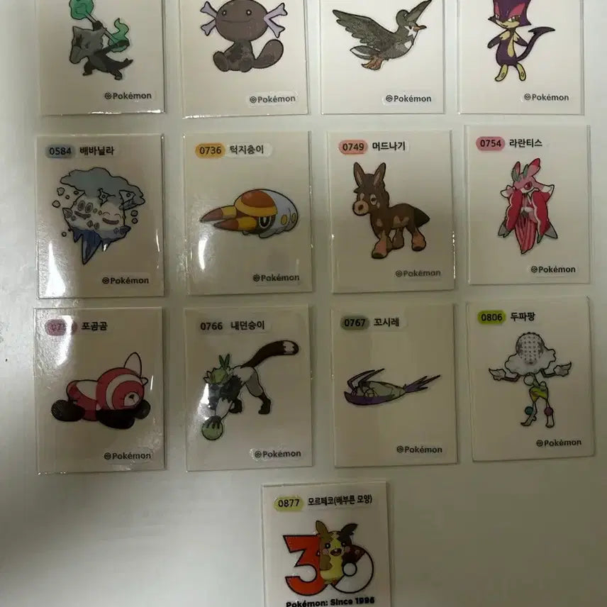 [BUNJANG] Pokemon TCG Sticker Bundle Set / 포켓몬띠부씰 30주년 판매합니다.