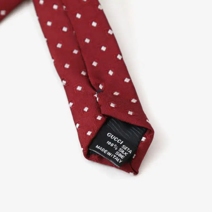 [BUNJANG] Gucci Diamond Pattern Tie Red / (정품)구찌 마름모 패턴 넥타이 레드
