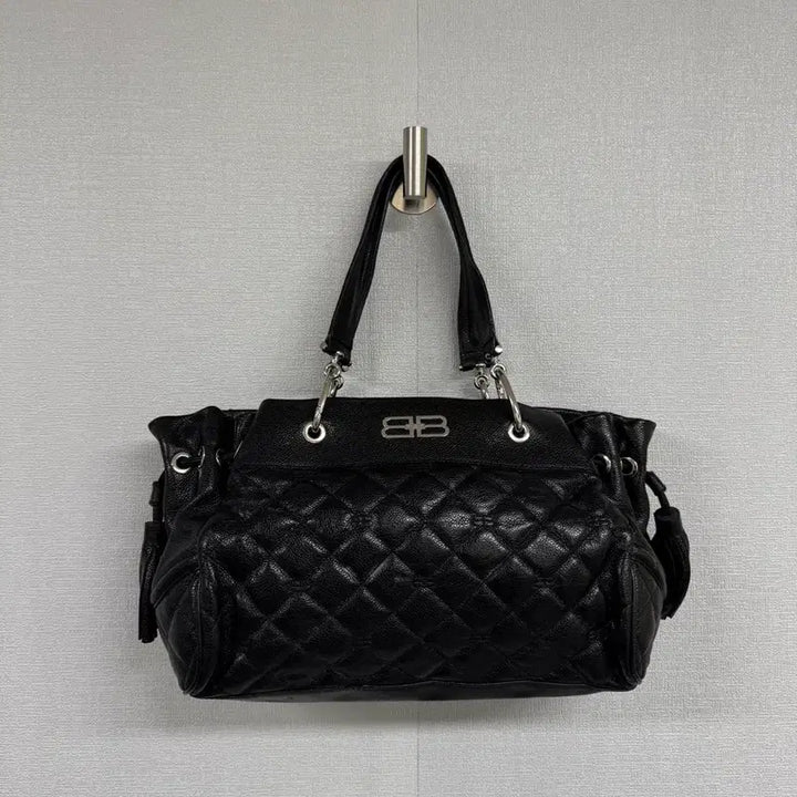 [BUNJANG] Balenciaga BB Silver Logo Leather Tote Bag / 발렌시아가 BB은장 로고 레더 토트백
