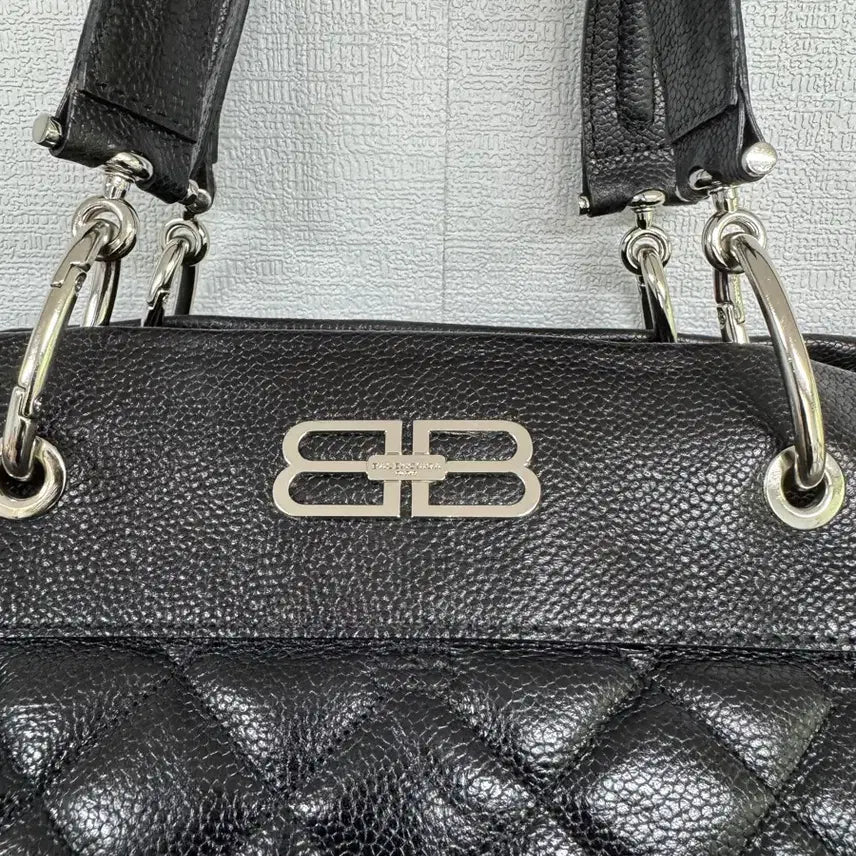 [BUNJANG] Balenciaga BB Silver Logo Leather Tote Bag / 발렌시아가 BB은장 로고 레더 토트백