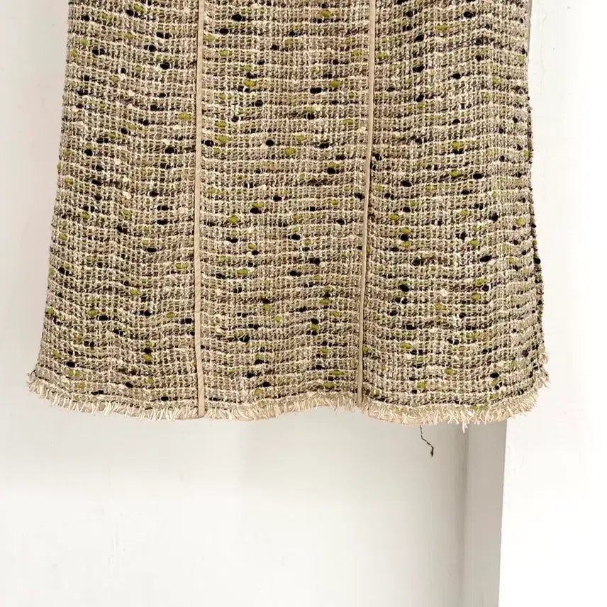 [BUNJANG] Prada Tweed Box Pleated Skirt / 프라다 트위드 박스 플리츠 스커트