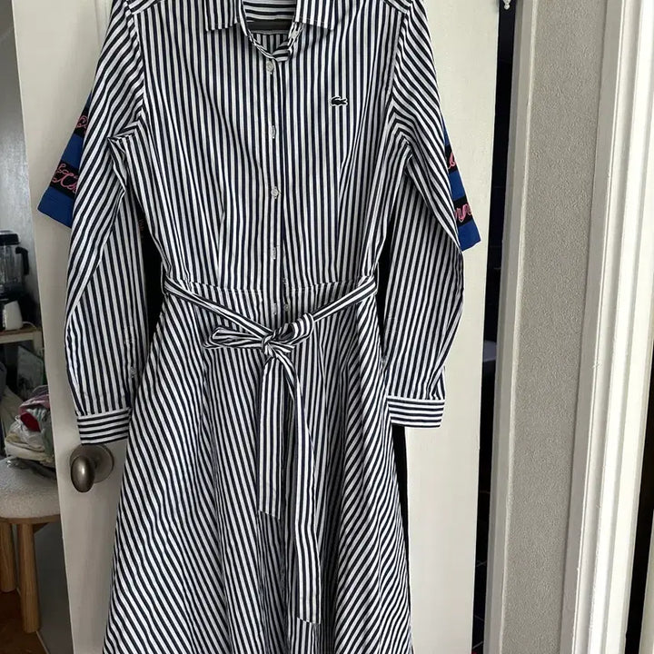 [SOLD OUT] 라코스테 스트라이프 셔츠 원피스 36