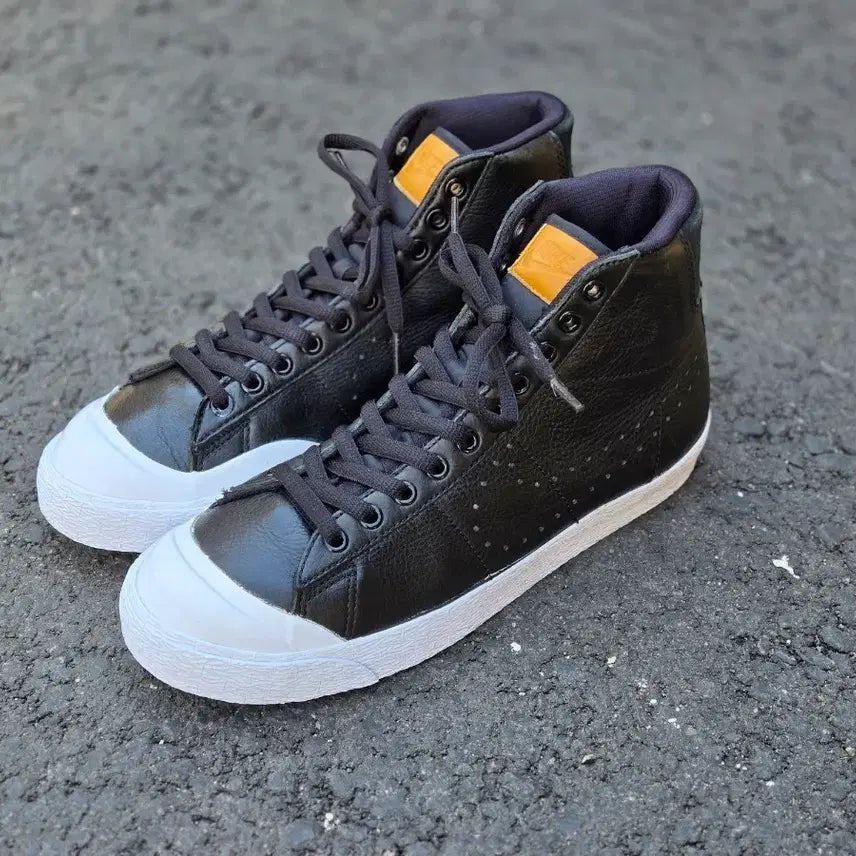 [BUNJANG] Nike Blazer Mid Black Leather Sneakers / 나이키 블레이저 미드 블랙 레더 250mm