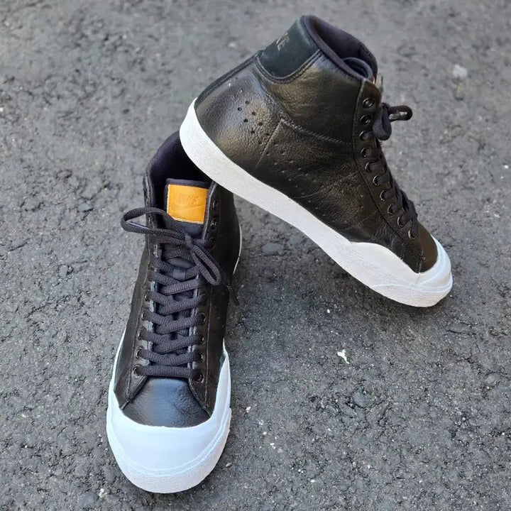 [BUNJANG] Nike Blazer Mid Black Leather Sneakers / 나이키 블레이저 미드 블랙 레더 250mm