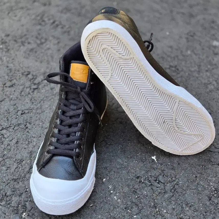 [BUNJANG] Nike Blazer Mid Black Leather Sneakers / 나이키 블레이저 미드 블랙 레더 250mm
