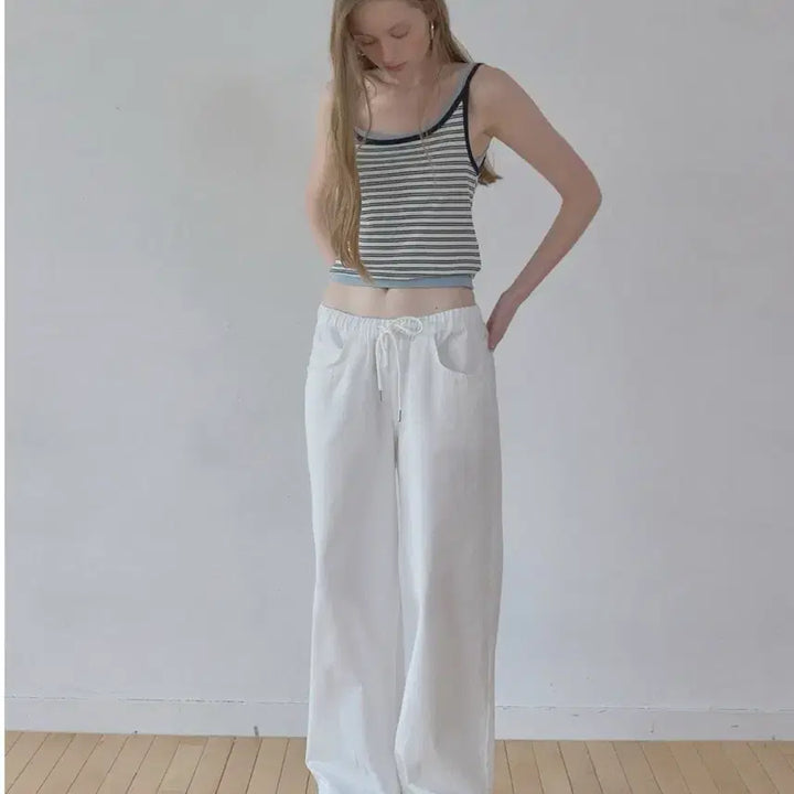 [SOLD OUT] (새상품)헤더먼트_ worn cotton pants(white)