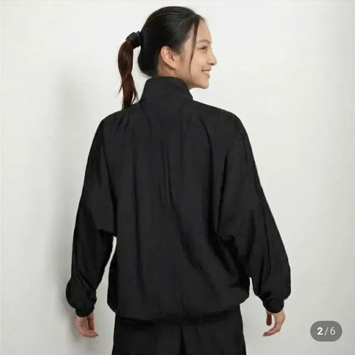 [BUNJANG] Nike Big Swoosh Woven Training Suit Set Black / (여성S)나이키 스우시 우븐 트레이닝복 세트 블랙