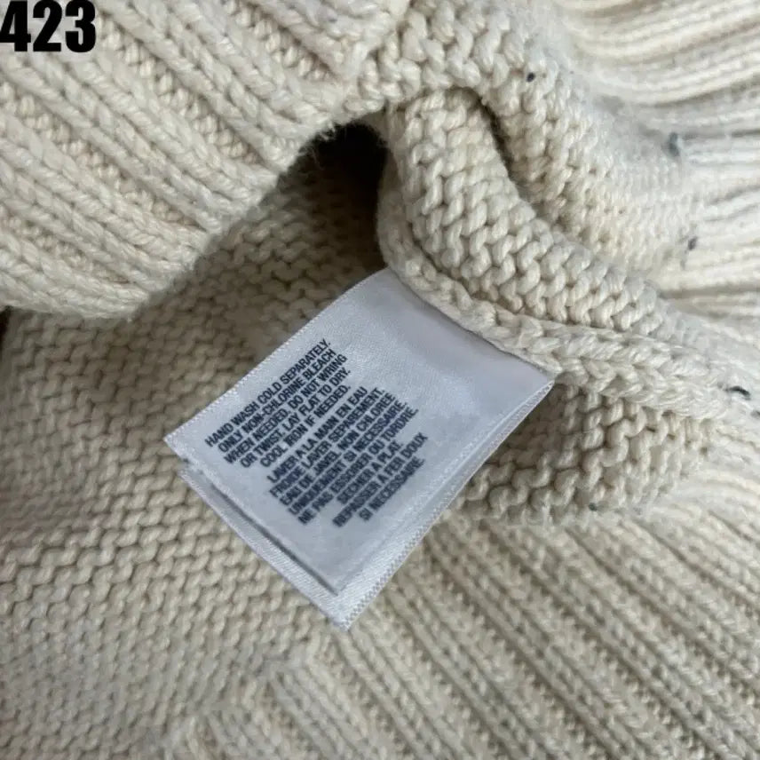 [BUNJANG] Polo Ralph Lauren Ivory Pattern Knit Sweater / 폴로 랄프로렌 아이보리 패턴 니트 XL