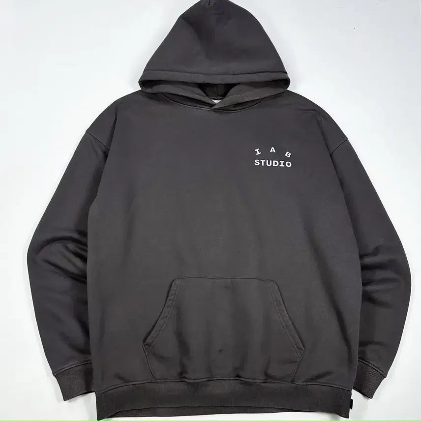 [BUNJANG] Iab Studio Back Logo Basic Hoodie (2XL) / (오염존재, 2XL) 아이앱스튜디오 백로고 베이직 후드티