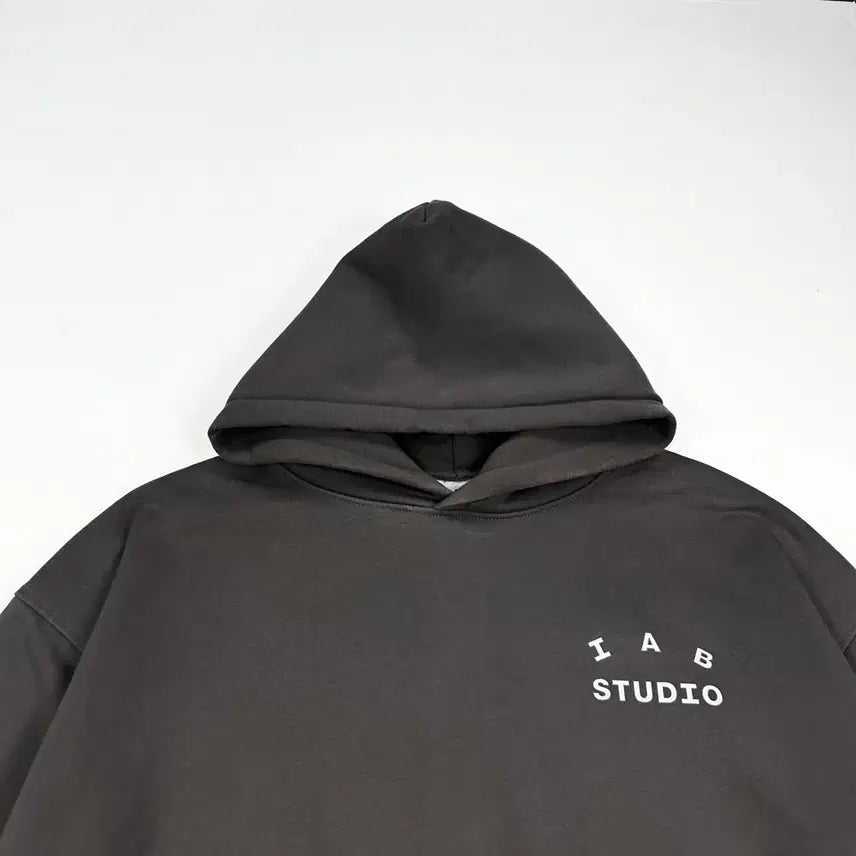 [BUNJANG] Iab Studio Back Logo Basic Hoodie (2XL) / (오염존재, 2XL) 아이앱스튜디오 백로고 베이직 후드티