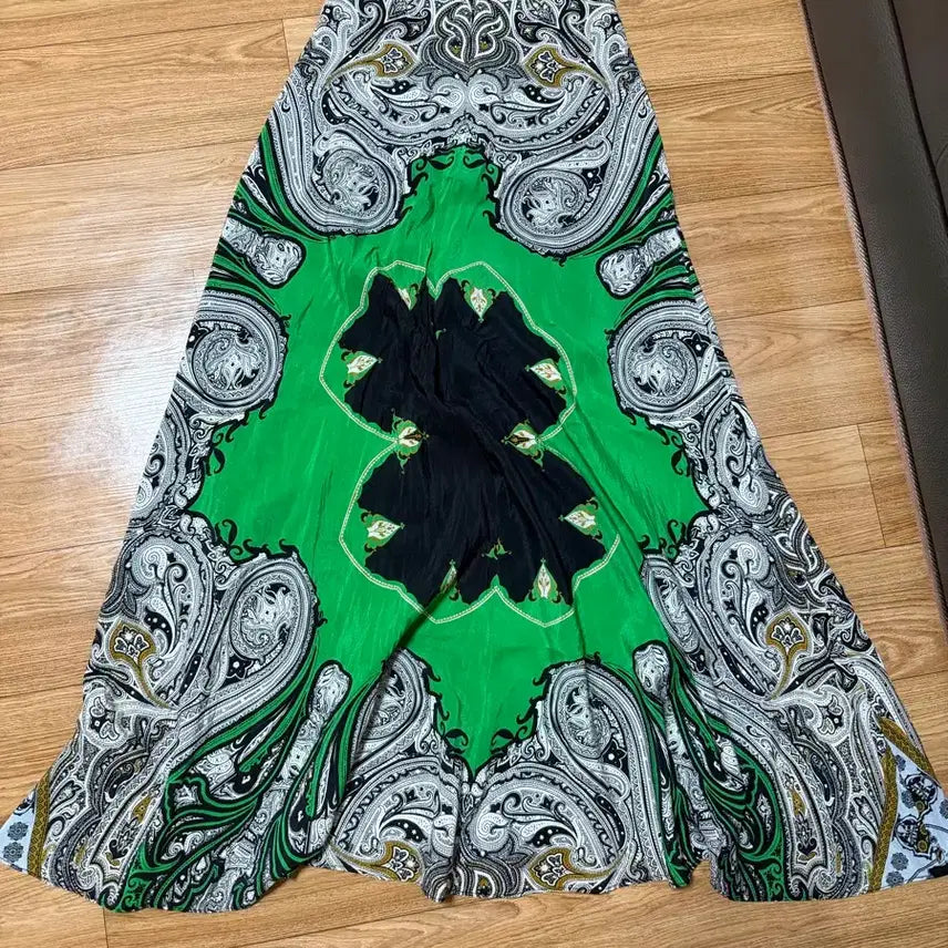 [BUNJANG] Long Patterned Skirt / 롱 패턴 스커트