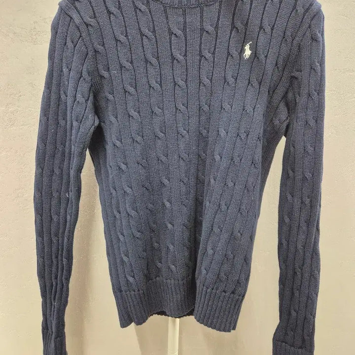 [BUNJANG] Polo Ralph Lauren Navy Cable Knit Sweater / 폴로 랄프로렌 네이비 꽈배기 니트 S