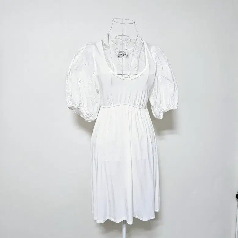 [BUNJANG] White Viscose 90% Dress / 비스코스 90프로 화이트 원피스