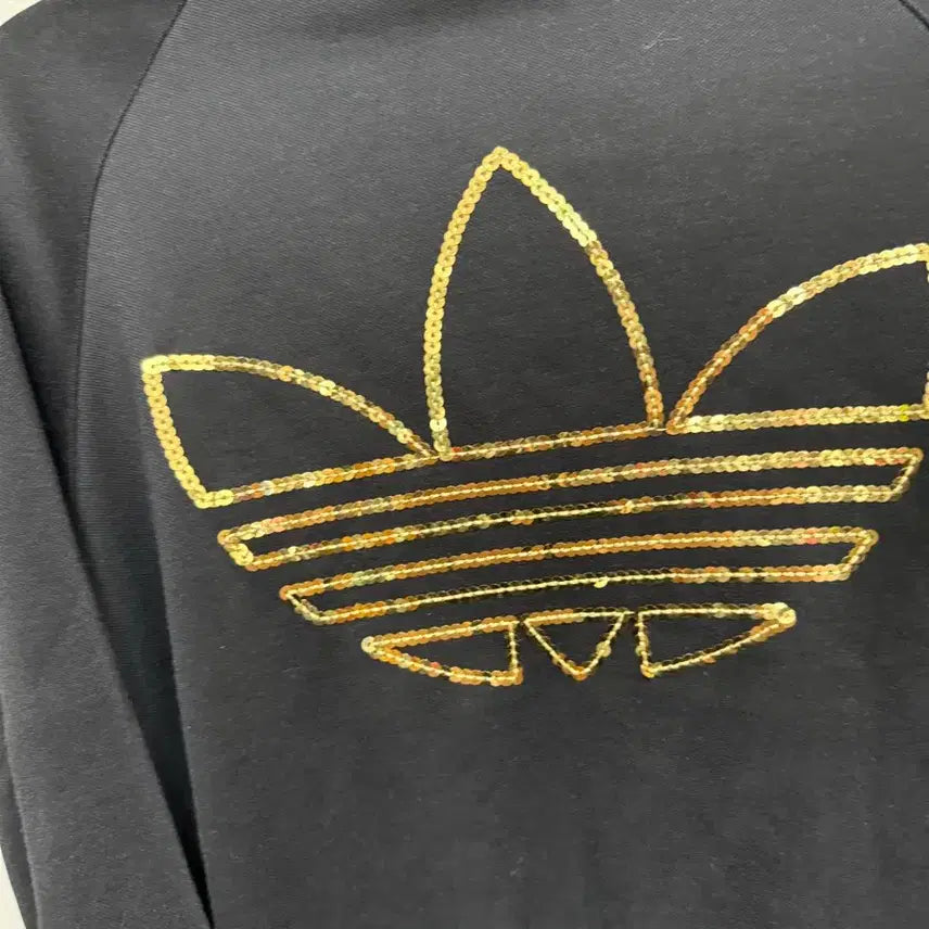 [BUNJANG] Adidas Black Sequin Track Top / 아디다스 블랙 스팽글금장 트랙탑