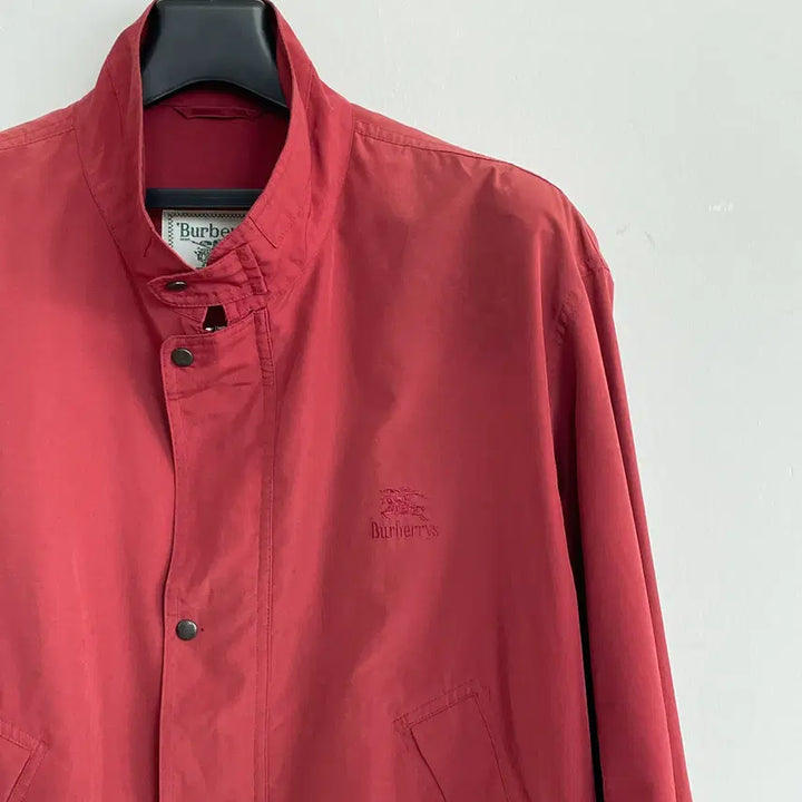 [BUNJANG] Burberry Red Windbreaker Blouson Jacket / 버버리 공용L 레드 바람막이 블루종 자켓