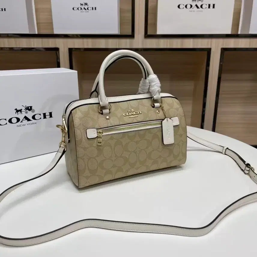 [BUNJANG] Coach Signature Canvas Mini Handbag / 코치  시그니처 캔버스 숄더백 미니 핸드백