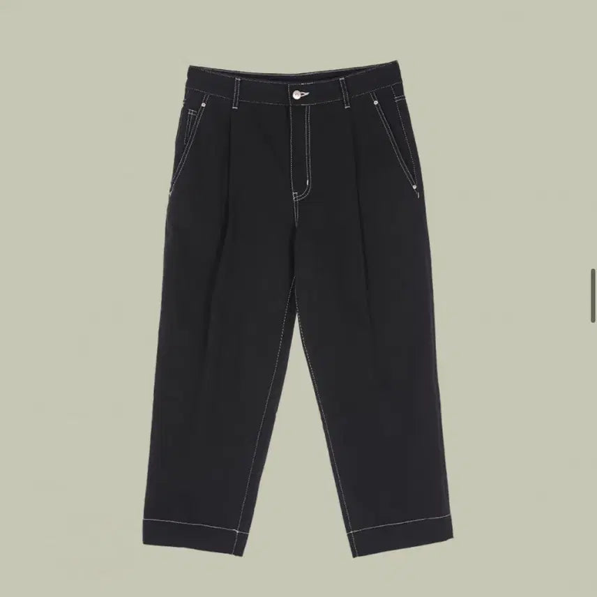 [BUNJANG] Maison Mineed Cropped Tapered Denim Trousers Black / 메종미네드 CROPPED TAPERED DENIM TROUSERS BLA