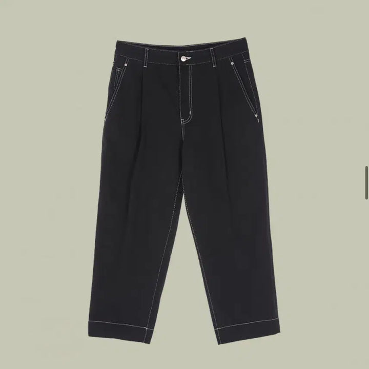 [BUNJANG] Maison Mineed Cropped Tapered Denim Trousers Black / 메종미네드 CROPPED TAPERED DENIM TROUSERS BLA