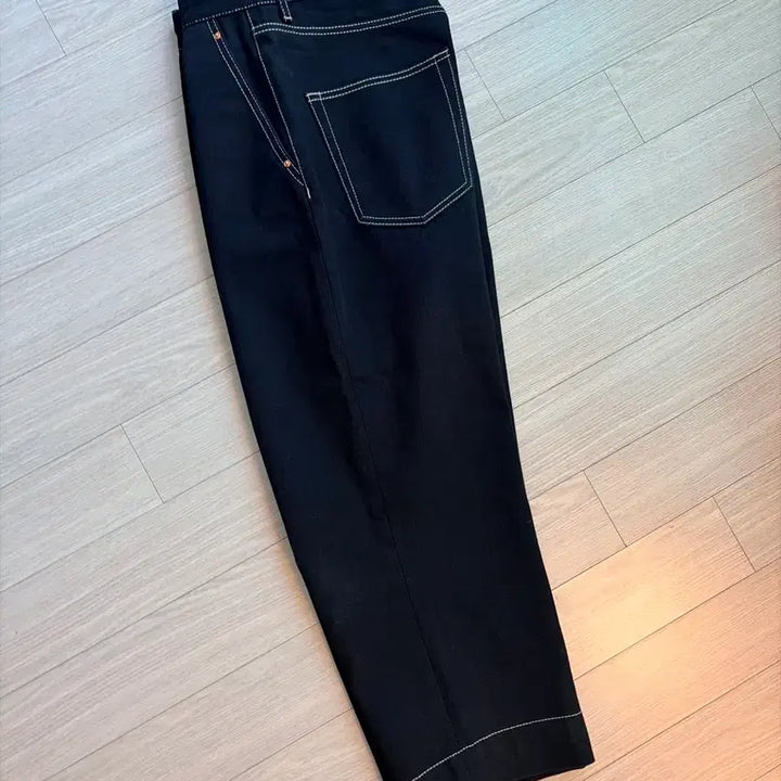 [BUNJANG] Maison Mineed Cropped Tapered Denim Trousers Black / 메종미네드 CROPPED TAPERED DENIM TROUSERS BLA