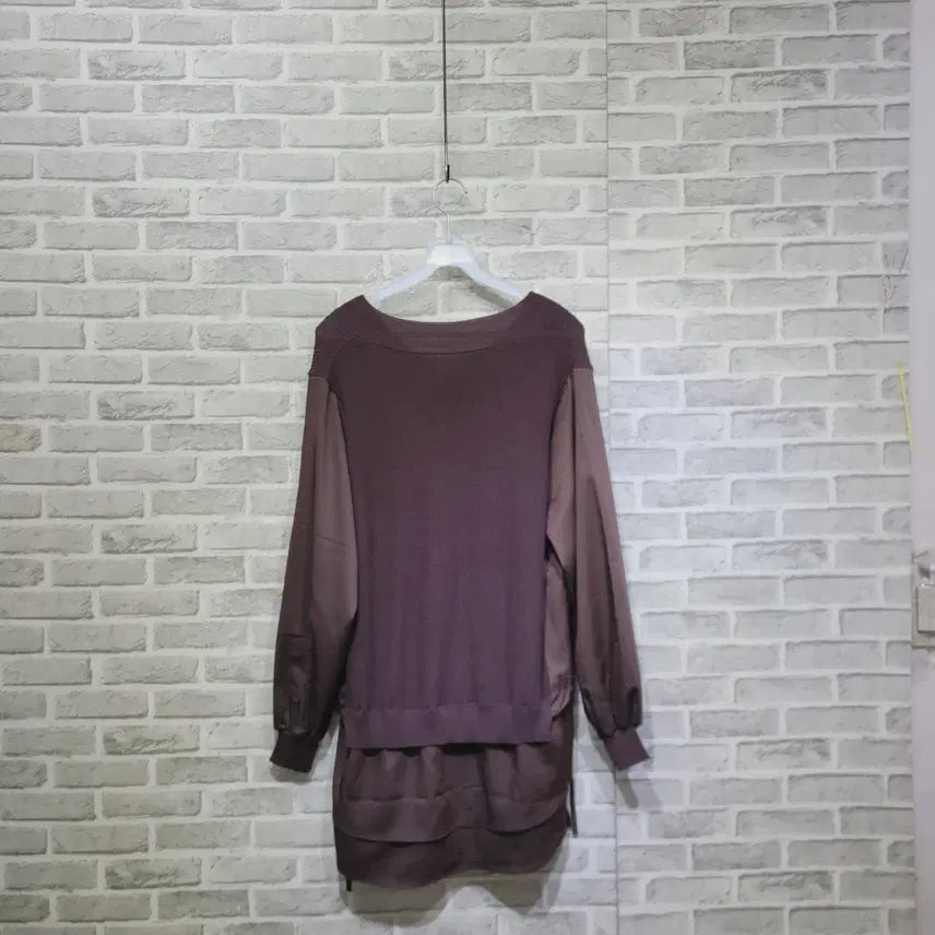 [BUNJANG] Unspecified Long Blouse / ㅊ42 배색 롱블라우스 F