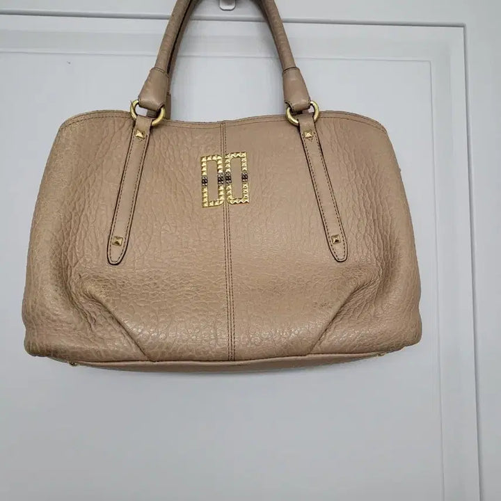 [BUNJANG] Daks Beige Leather Tote Bag / 닥스 베이지색 가죽 토트백