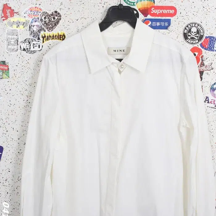 [SOLD OUT] 여성44 / 한섬 마인 심플 화이트 셔츠블라우스WT 34-117