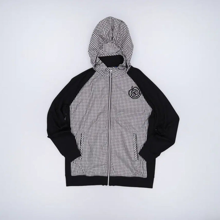 [BUNJANG] XL 애플라인드 체크 바람막이 0424H1 / XL 애플라인드 체크 바람막이 0424H1