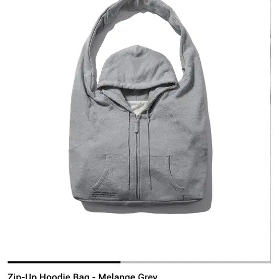 [BUNJANG] 앵글런 zip-up hoodie bag(melange grey) / 앵글런 zip-up hoodie bag(melange grey)
