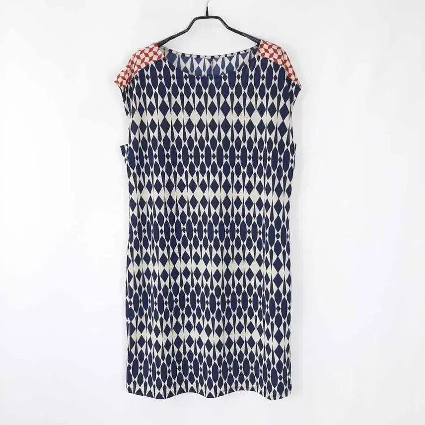[BUNJANG] La Ponte Shoulder Print Dress / 라폰테 어깨배색 프린팅 원피스 88