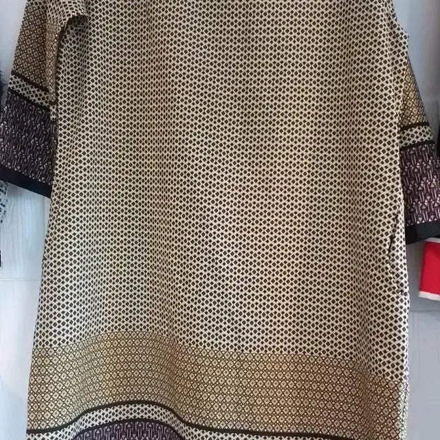 [BUNJANG] Time Pattern 3/4 Sleeve Midi Dress / 타임 리스패턴 칠부 원피스
