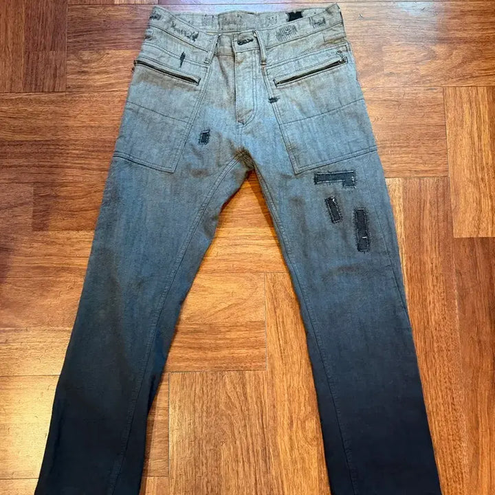 [BUNJANG] Japanese Designer Grey Gradient Denim Pants / JAPAN 일본 디자이너 명품 데님 그레이 그라데이션 팬츠 바지 28