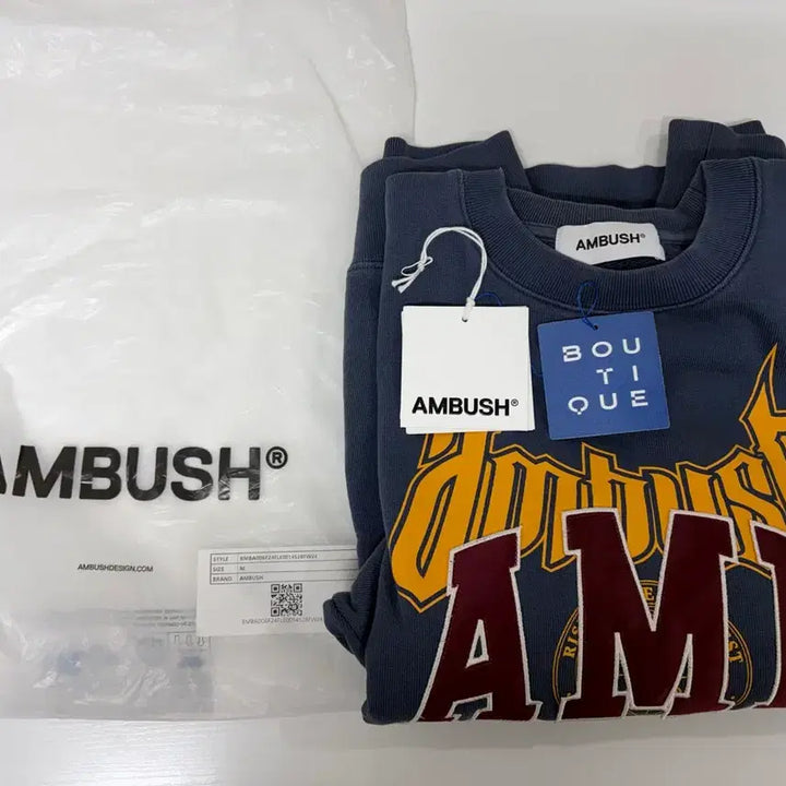 [BUNJANG] Ambush Graphic Sweatshirt Navy M / 앰부쉬 그래픽 맨투맨 네이비 M