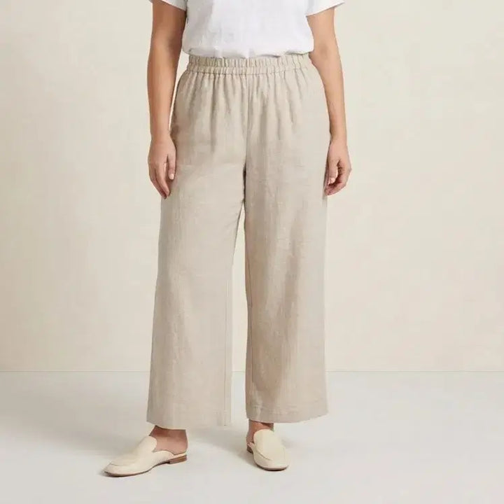 [BUNJANG] H&amp;M Linen Wide Pants / [32]에이치앤엠 린넨 와이드 팬츠