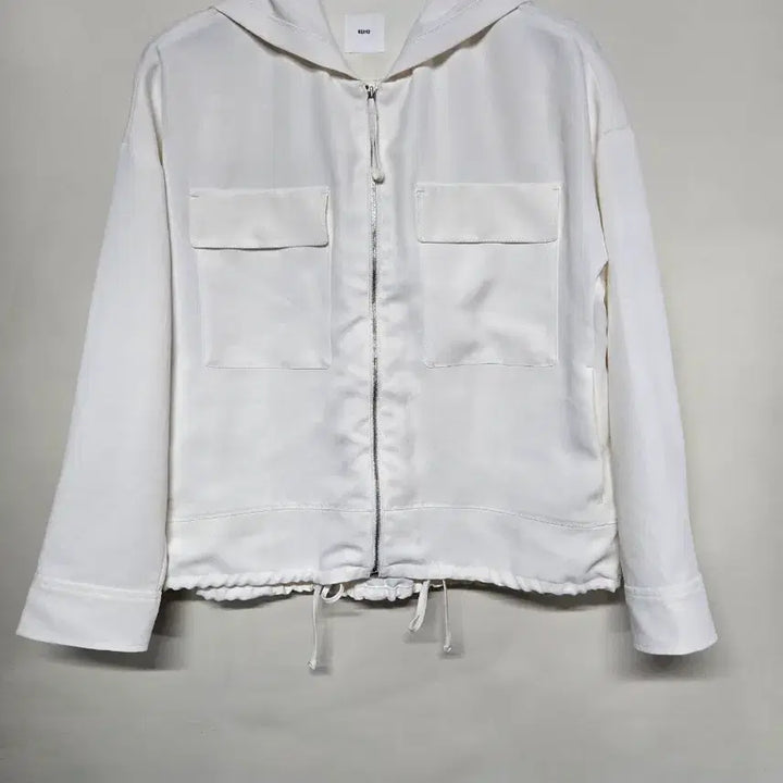 [BUNJANG] KUHO Ivory Hooded Zip-Up Jacket / KUHO 구호  아이보리 후드 집업 자켓 88-96-165 4사이즈