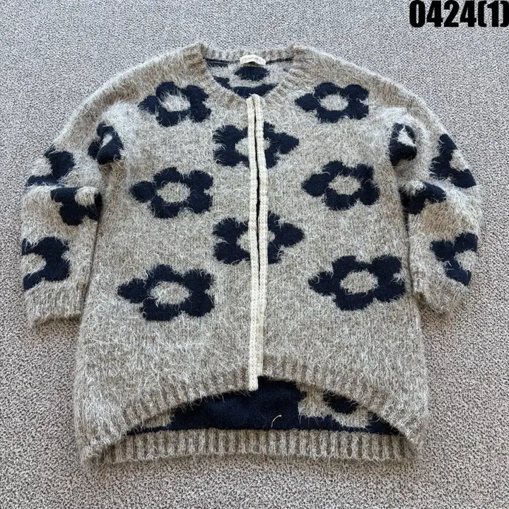 [BUNJANG] CREATORE Floral Pattern Short Cardigan / CREATORE 플라워 패턴 숏 가디건 S