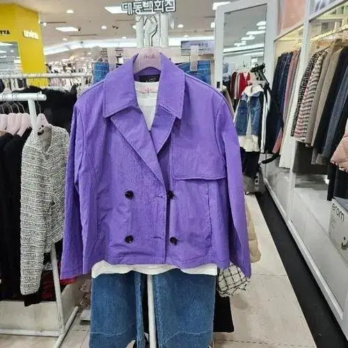 [BUNJANG] SOOS Double Short Trench Jacket / SOOS 더블 숏 트렌치자켓/알뜰한여우