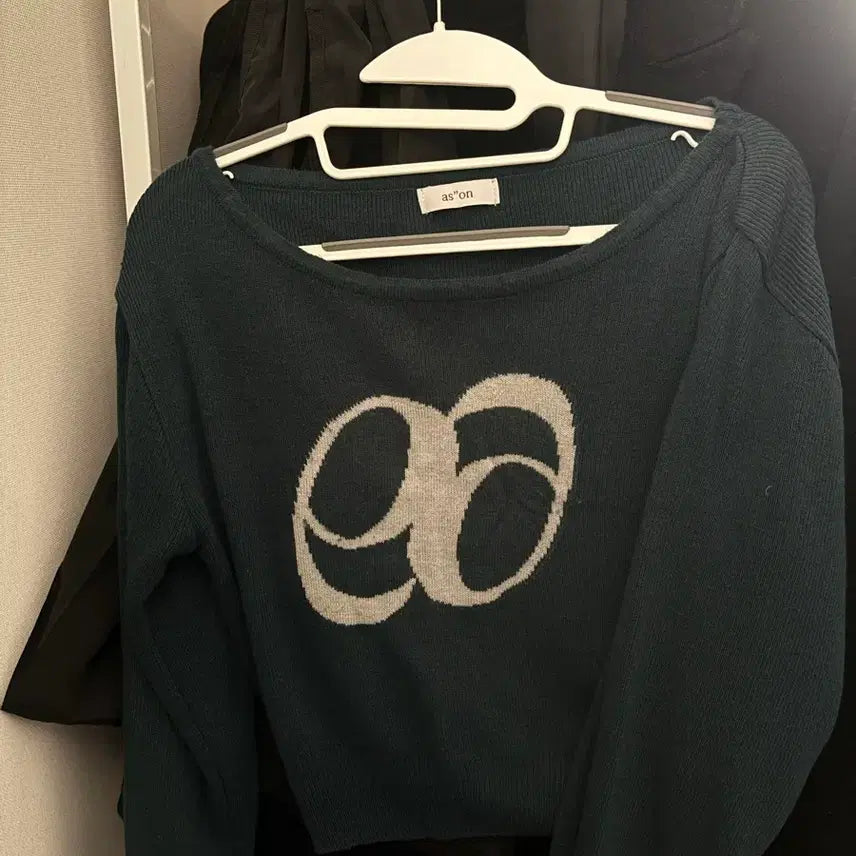 [BUNJANG] AZON Boat Neck Knit - Blue Green / 애즈온 BOAT NECK KNIT Blue green