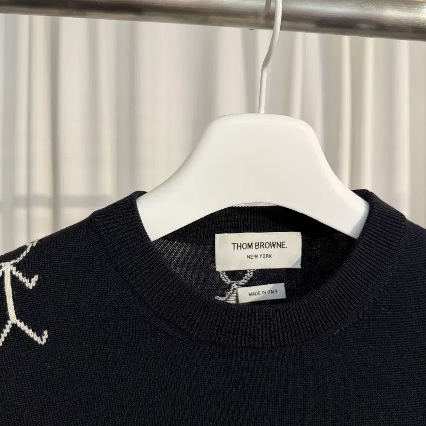 [BUNJANG] Thom Browne Diagonal Stripe Mr. Thom Merino Wool Knit / [1] 톰브라운 사선완장 미스터 톰 메리노 울 니트