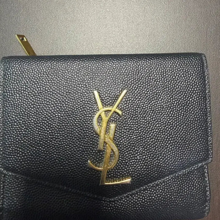 [BUNJANG] Saint Laurent Uptown Compact Wallet (Black) / 생로랑 업타운 반지갑[급처]