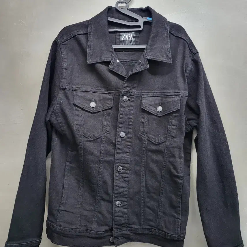 [BUNJANG] ZARA Black Denim Jacket XL / 자라 블랙 데님 자켓xl 거의새것