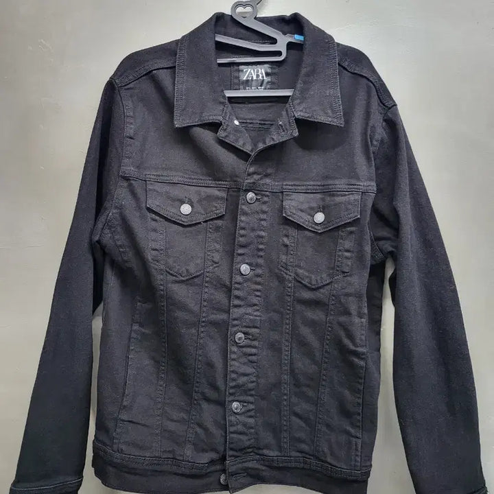 [BUNJANG] ZARA Black Denim Jacket XL / 자라 블랙 데님 자켓xl 거의새것